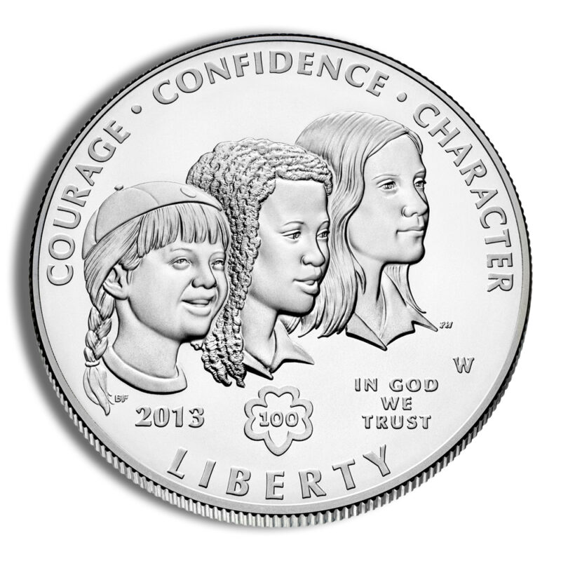 2013-W $1 Girl Scouts Silver Commem - BU