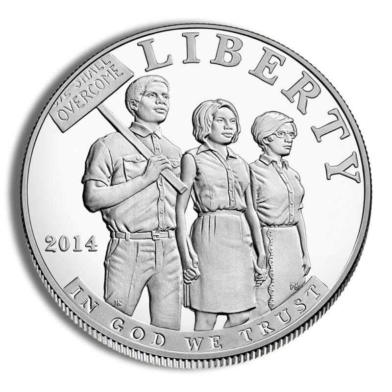 2014-P $1 Civil Rights Act Silver Commem - Proof
