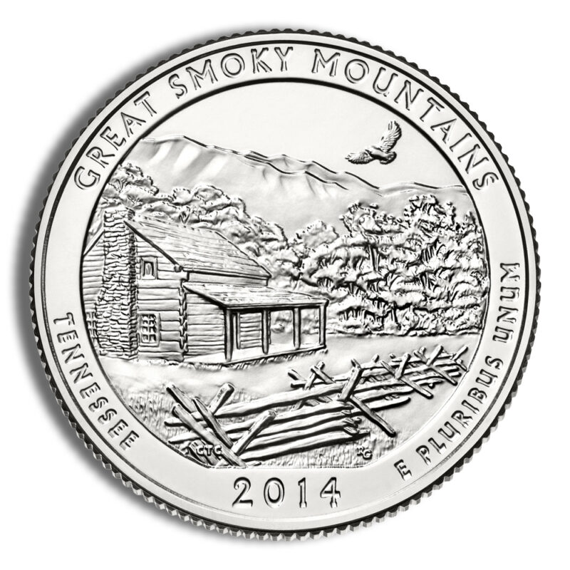 2014-P 5 oz ATB Great Smoky Mts. Silver Coin NGC SP70 - Image 3