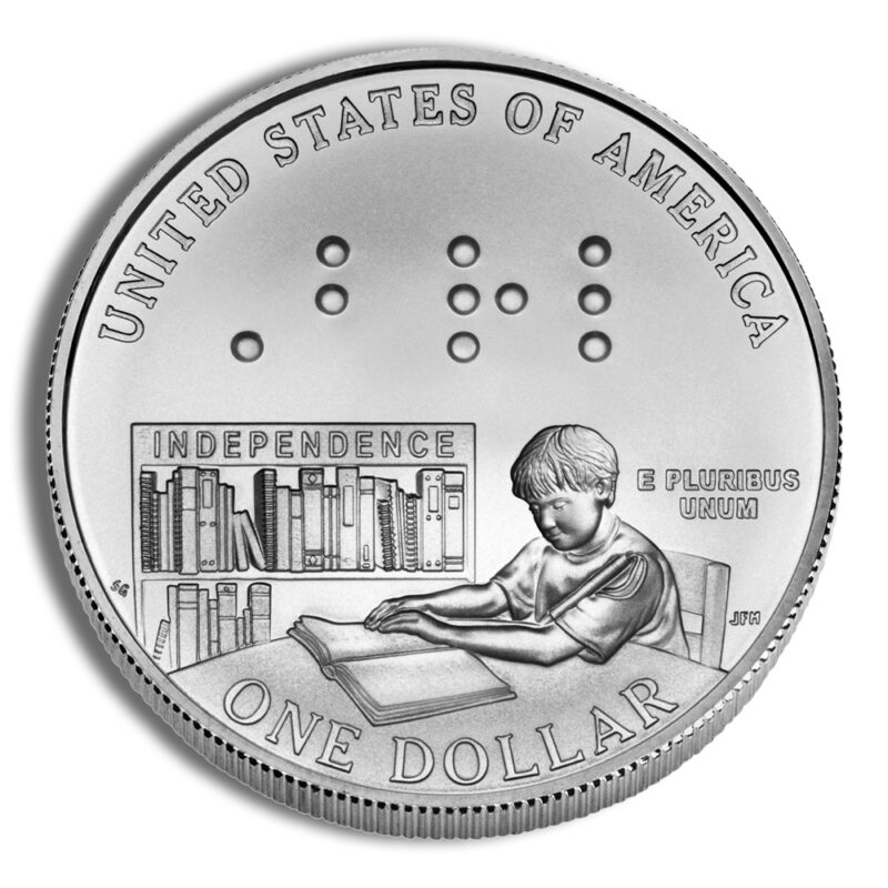 2009-P $1 Louis Braille Silver Commem - BU - Image 2