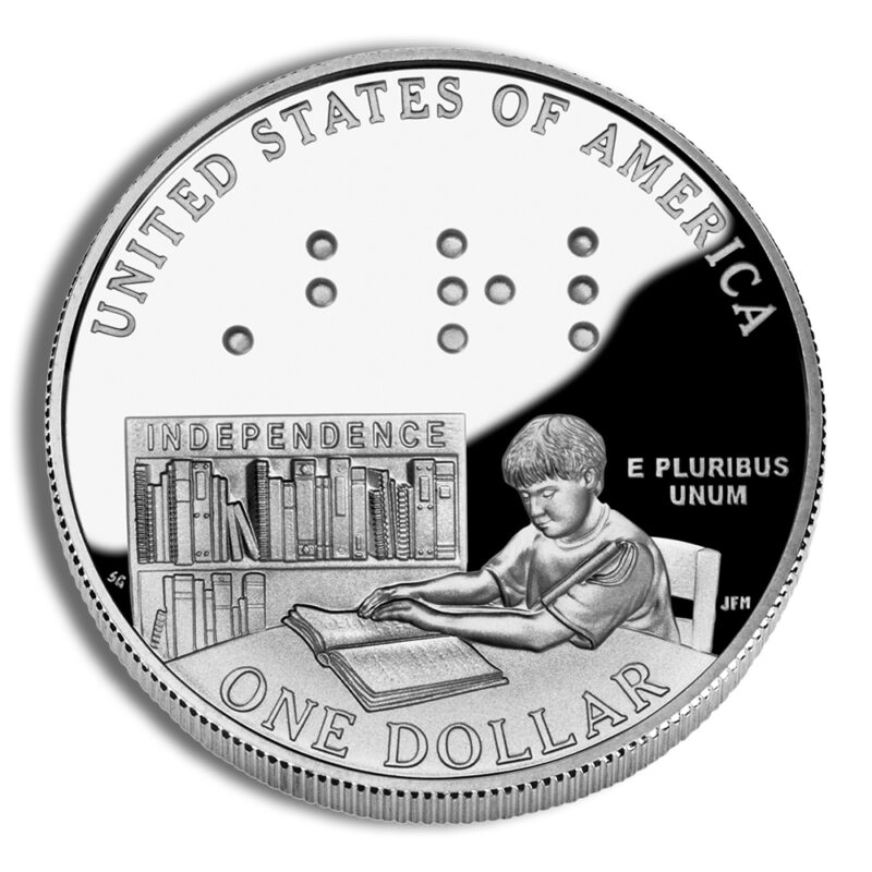 2009-P $1 Louis Braille Silver Commem - Proof - Image 2