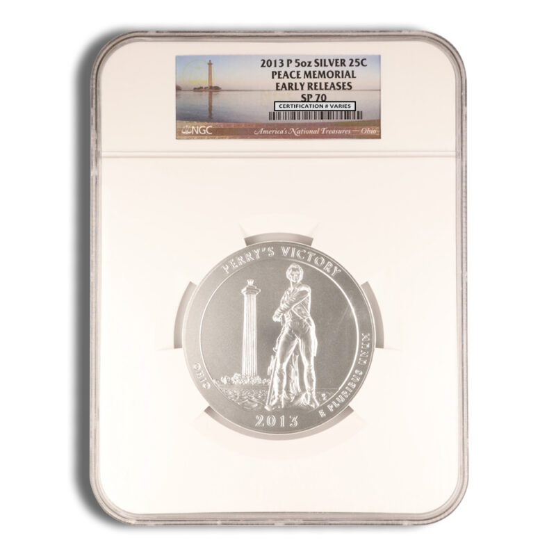 2013-P 5 oz ATB Perry's Victory Silver Coin NGC SP70 - Image 2