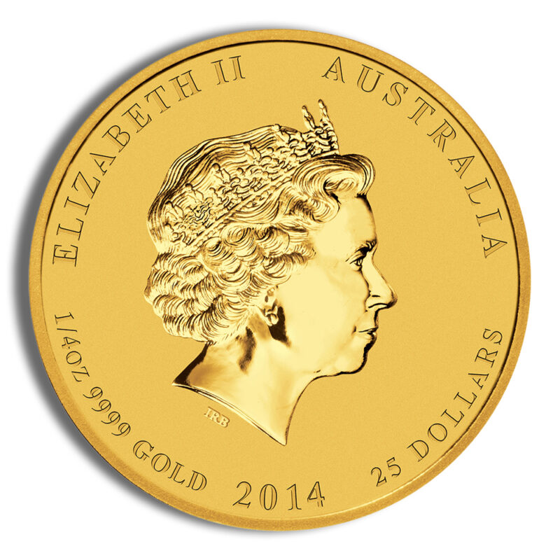2014 1/4 oz Australia Gold Lunar Horse BU - Series II - Image 2