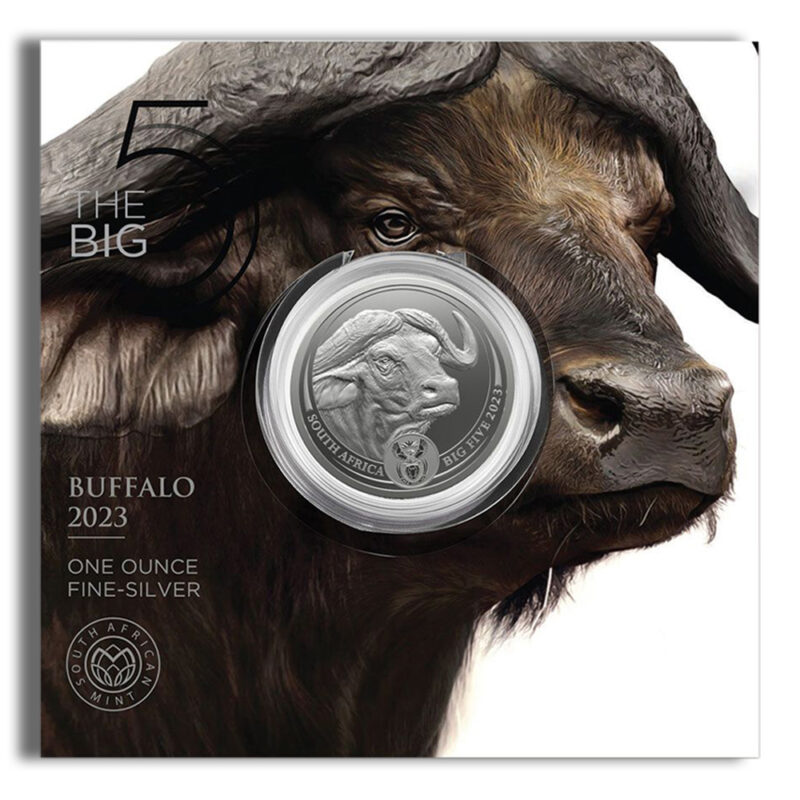 2023 1 oz Silver South African Big 5 Buffalo Coin - Series II - Image 3