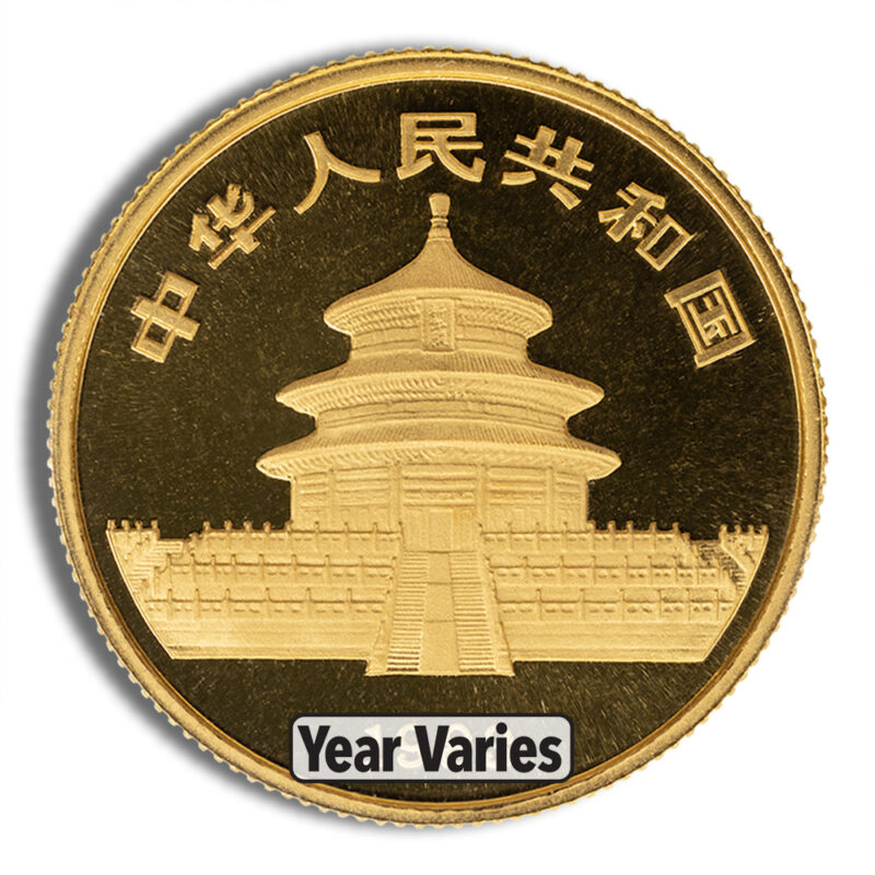 1/4 oz China Gold Panda - BU - Sealed (Year Varies) - Image 2