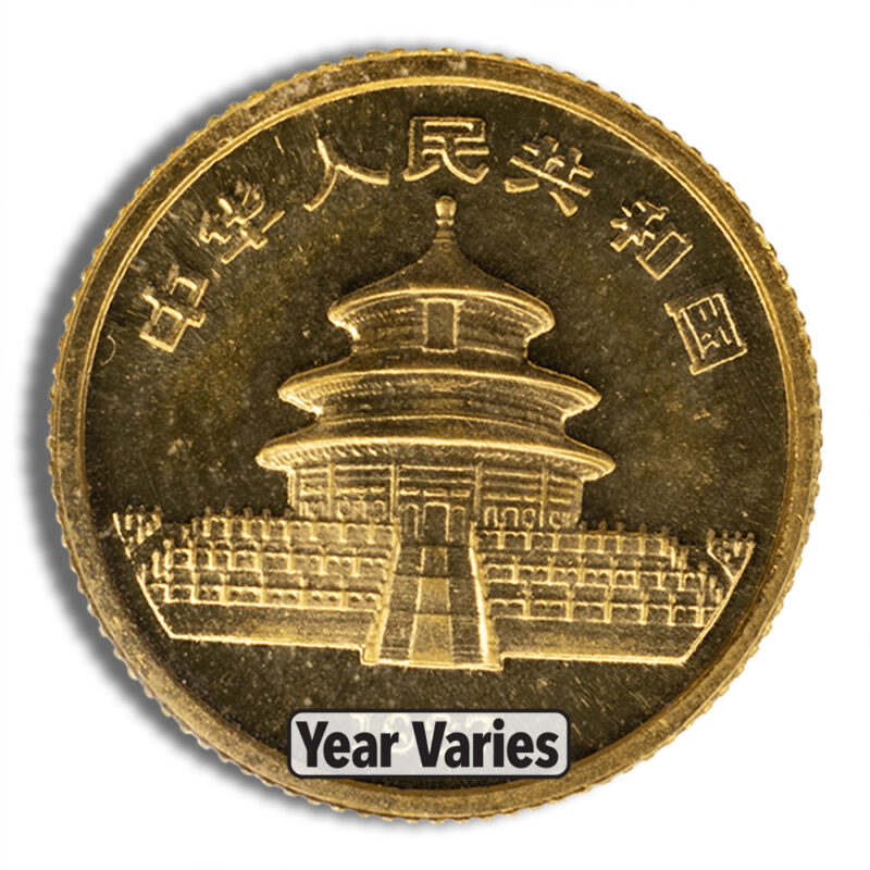 1/20 oz China Gold Panda - BU - Sealed (Year Varies) - Image 2