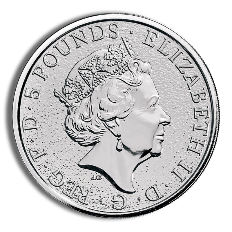 2017 2 oz Silver Great Britain Queen's Beasts - Dragon - Image 2