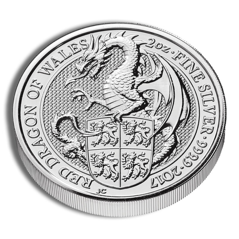 2017 2 oz Silver Great Britain Queen's Beasts - Dragon - Image 3