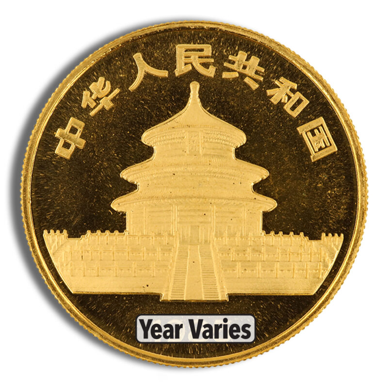 1 oz China Gold Panda - BU - Unsealed (Year Varies) - Image 2