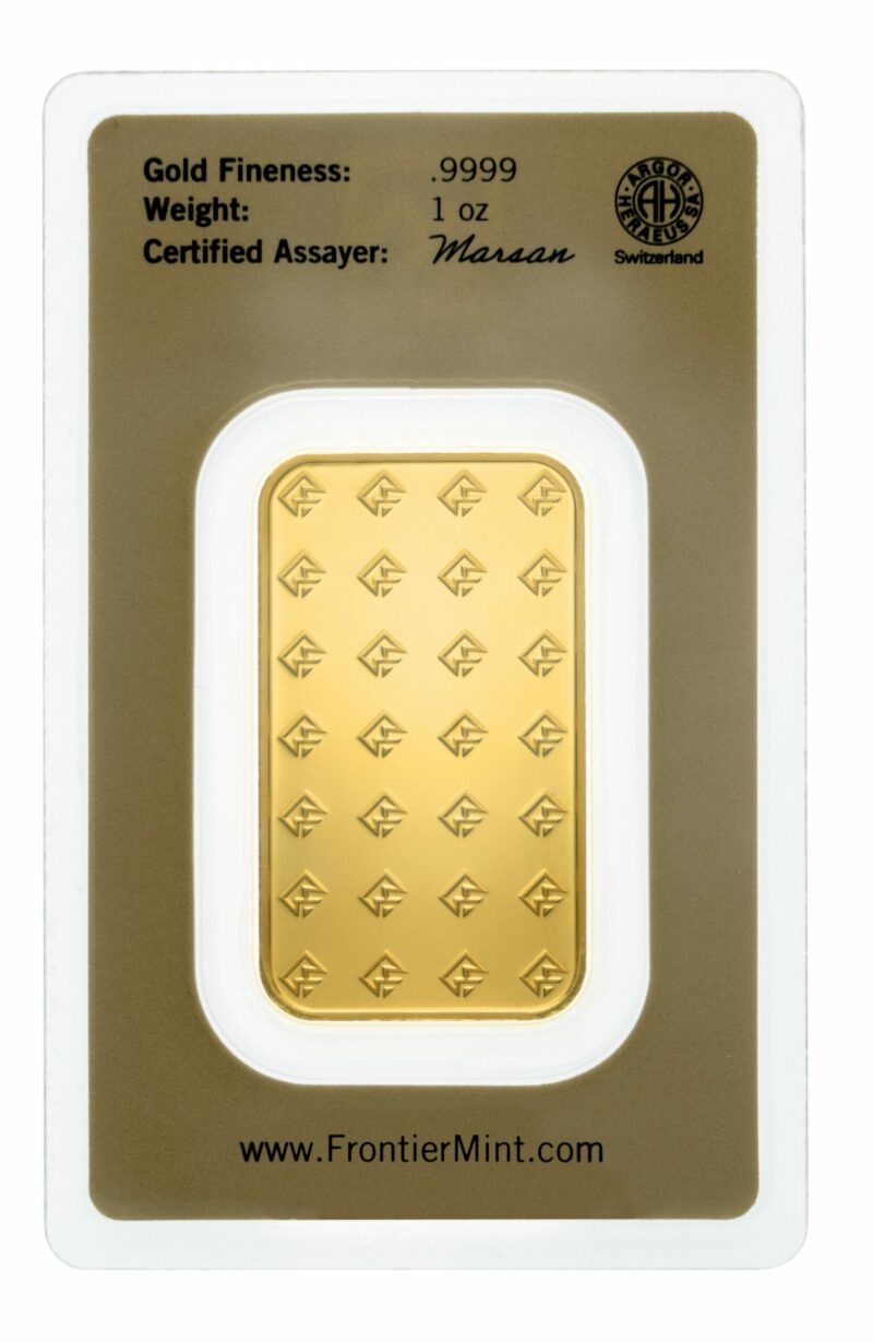 1 oz Gold Bar - Frontier Mint (Carded) - Image 2