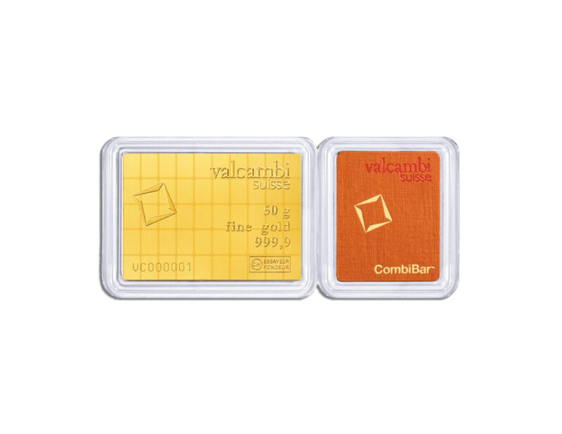 50 x 1 gram .9999 Valcambi CombiBarÂ Gold (In Assay)