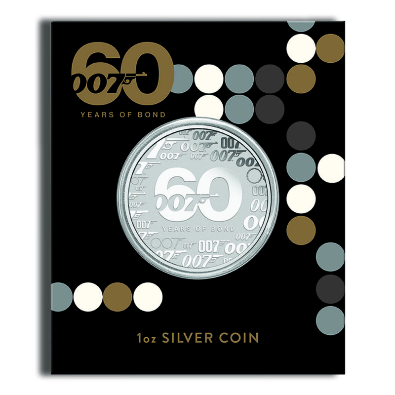 2022 1 oz Tuvalu Silver 60 Years of Bond BU - Image 3