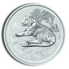 2010 1 oz Australia Silver Lunar Tiger BU - Series II