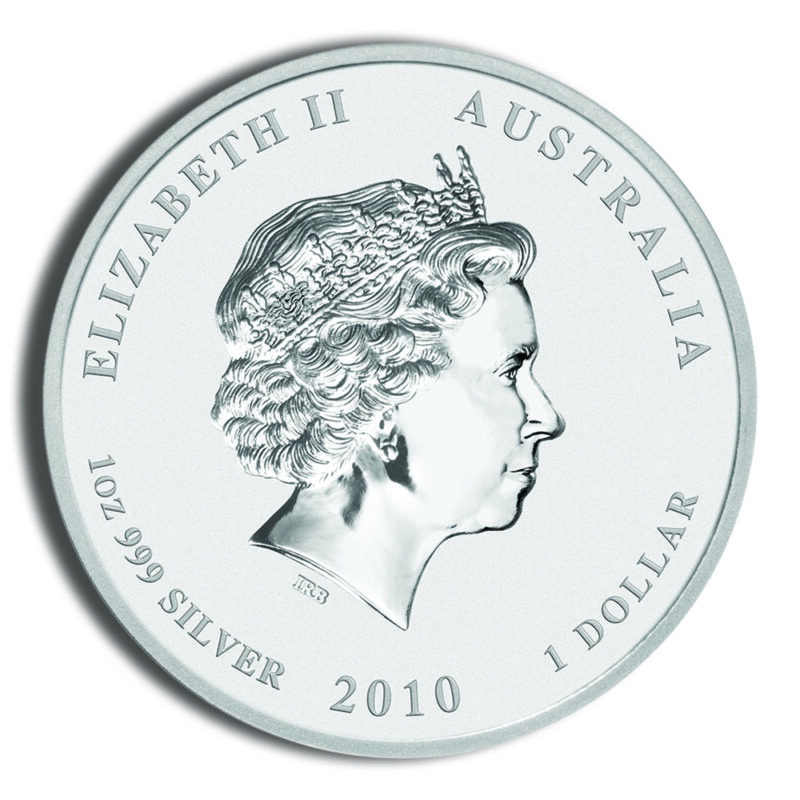 2010 1 oz Australia Silver Lunar Tiger BU - Series II - Image 2