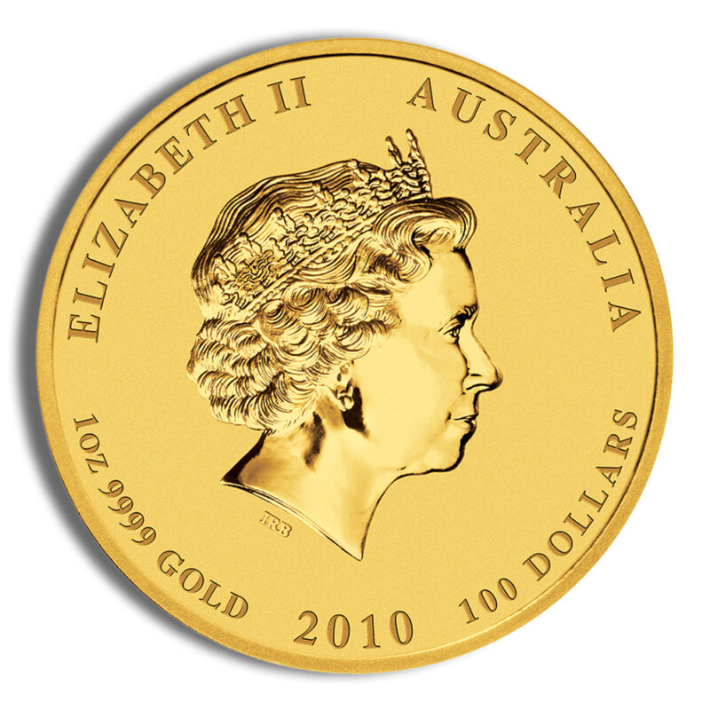 2010 1 oz Australia Gold Lunar Tiger BU - Series II - Image 2