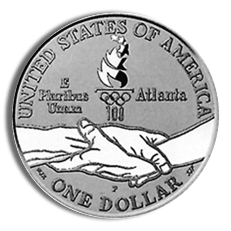 1995-P $1 Gymnast Silver Commem - Proof - Image 2
