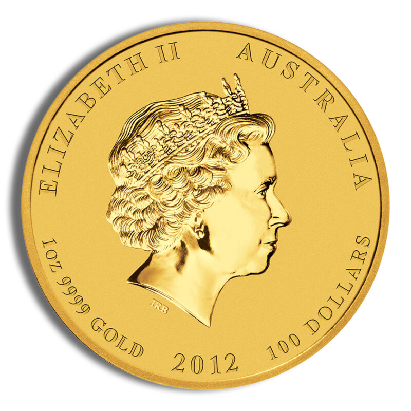 2012 1 oz Australia Gold Lunar Dragon BU - Series II - Image 2
