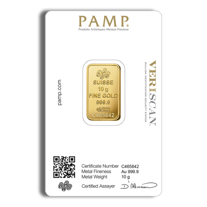 10 gram Gold Bar - PAMP Fortuna (Carded) - Image 2