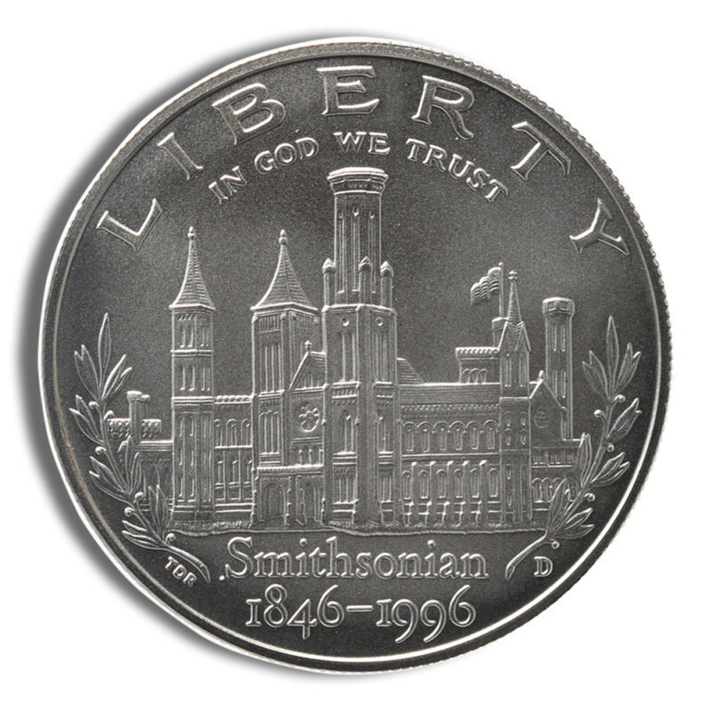 1996-D $1 Smithsonian Silver Commem - BU - Image 2