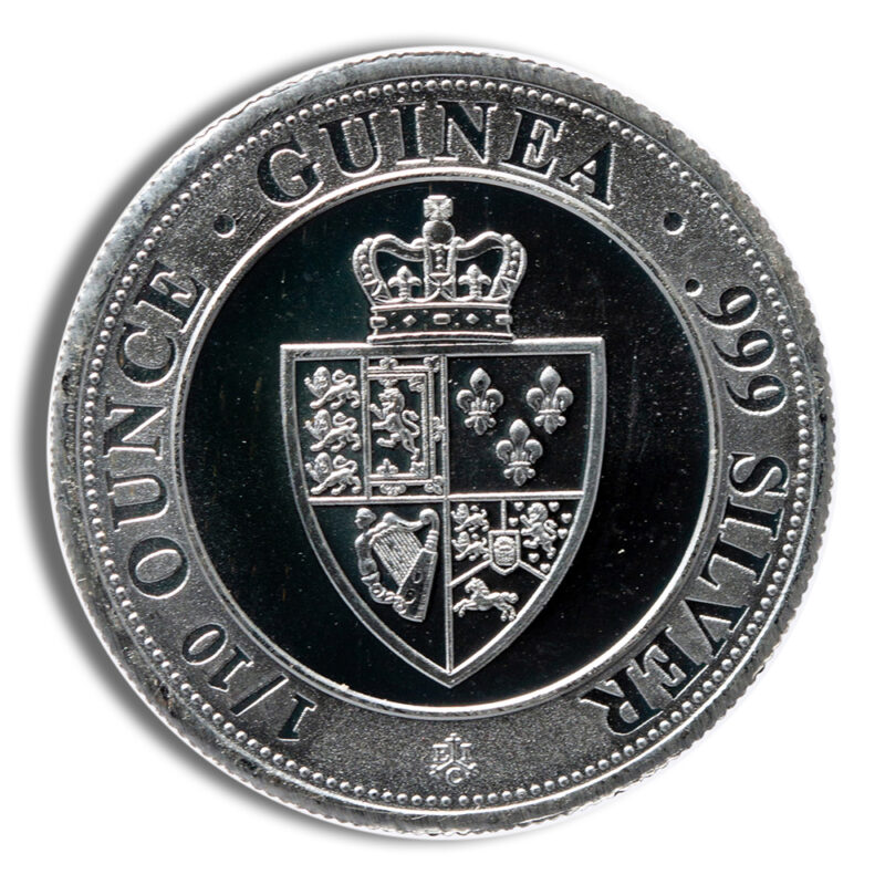1/10 oz St. Helena Spade Guinea Shield Silver Coin (Year Varies) - Image 2