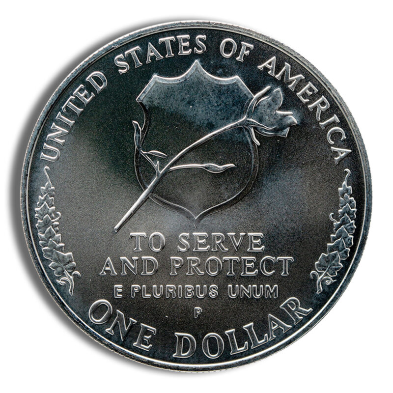 1997-P $1 Law Enforcement Silver Commem - BU - Image 2