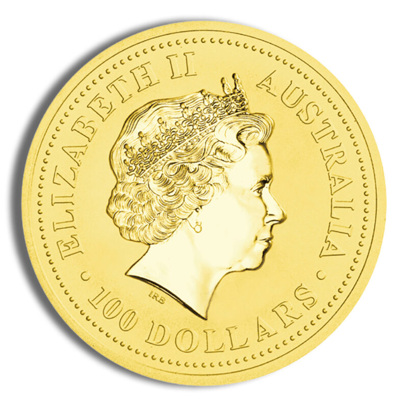 2002 1 oz Australia Gold Lunar Horse BU - Series I - Image 2