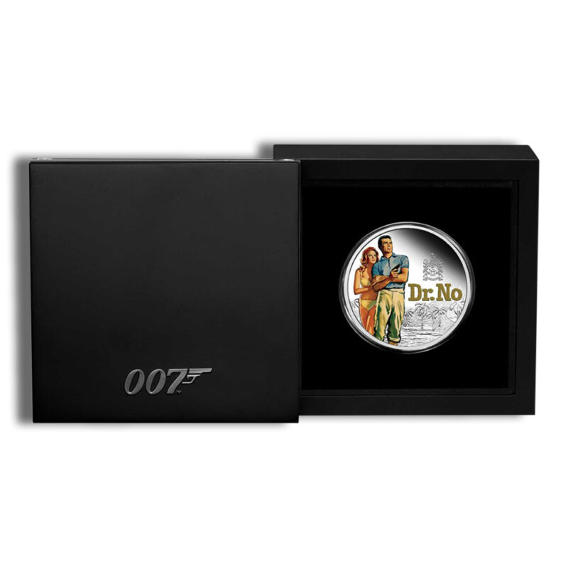 2022 1 oz Silver Proof James Bond Dr. No Coin - Coloured - Image 3