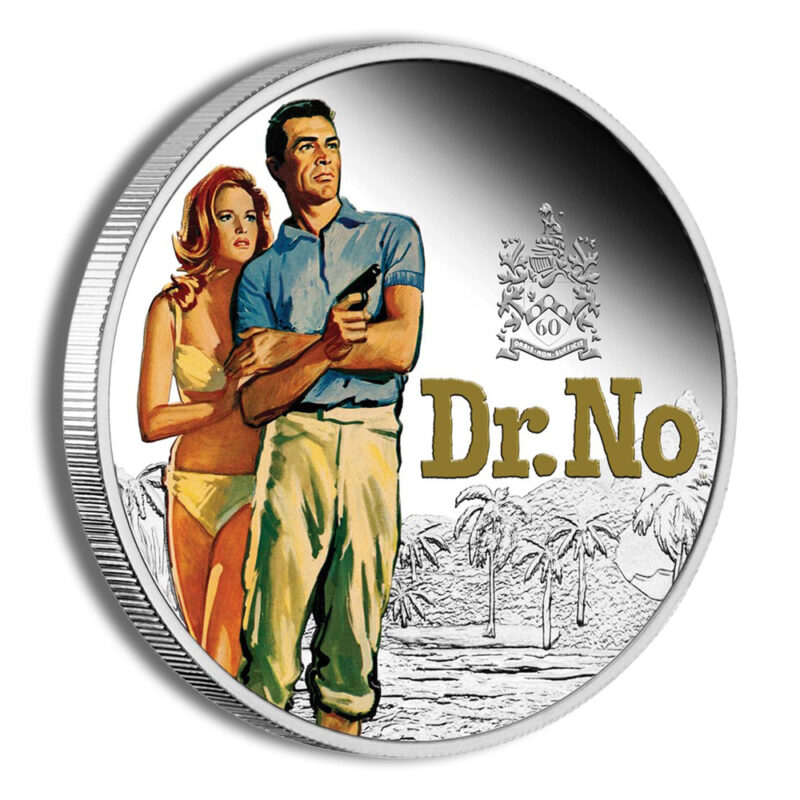 2022 1 oz Silver Proof James Bond Dr. No Coin - Coloured