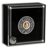 2023 1 oz Silver Year of the Rabbit Rotating Charm - Antiqued - Image 3