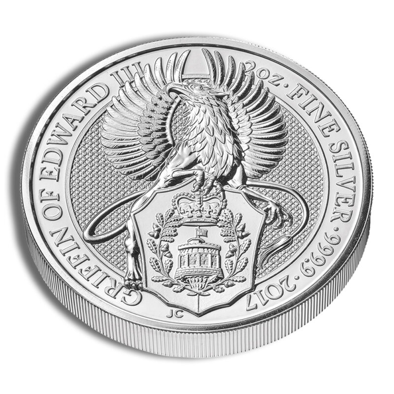 2017 2 oz Silver Great Britain Queen's Beasts - Griffin - Image 3