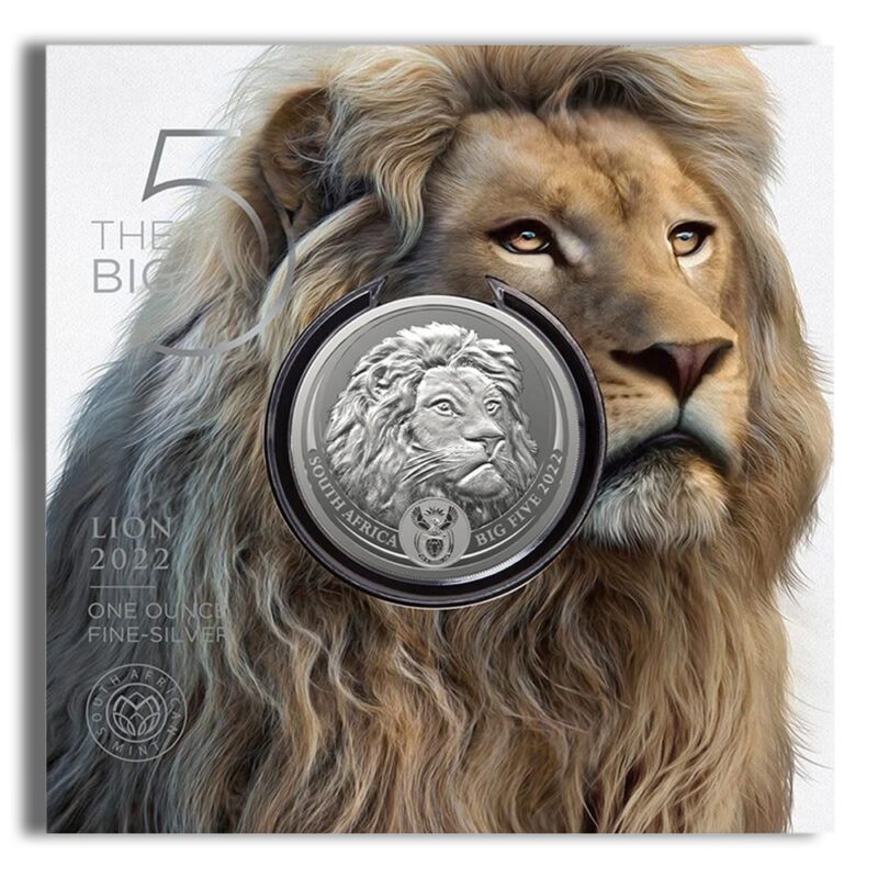 2022 1 oz Silver South Africa Big 5 Lion BU