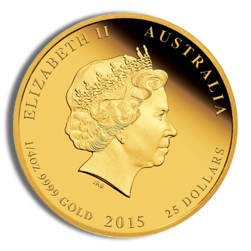 2015 1/4 oz Australia Gold Lunar Goat BU - Series II - Image 2