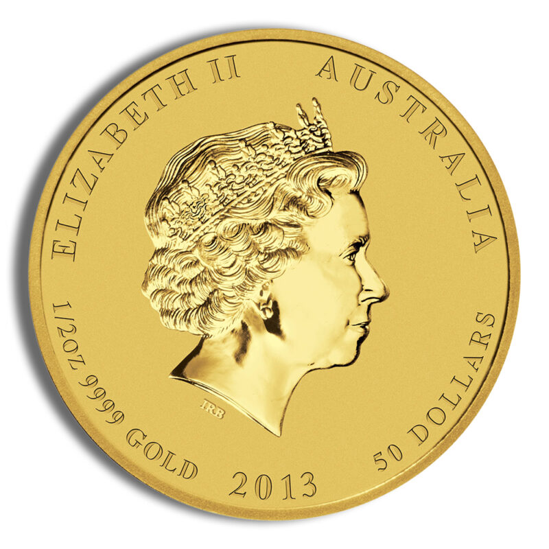 2013 1/2 oz Australia Gold Lunar Snake BU - Series II - Image 2
