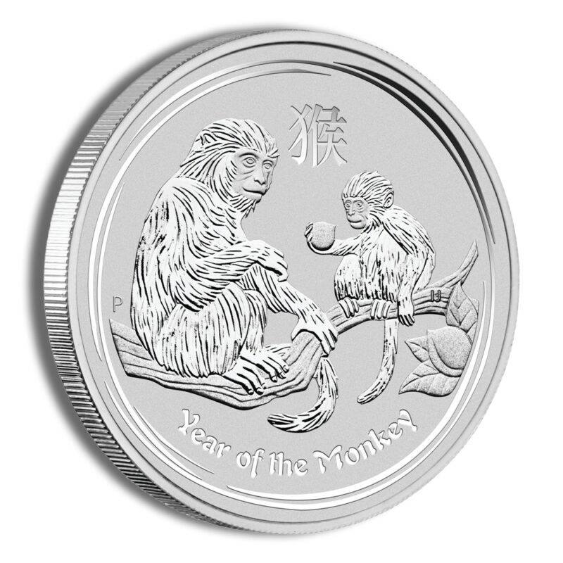 2016 1/2 oz Australia Silver Lunar Monkey BU - Series II - Image 3