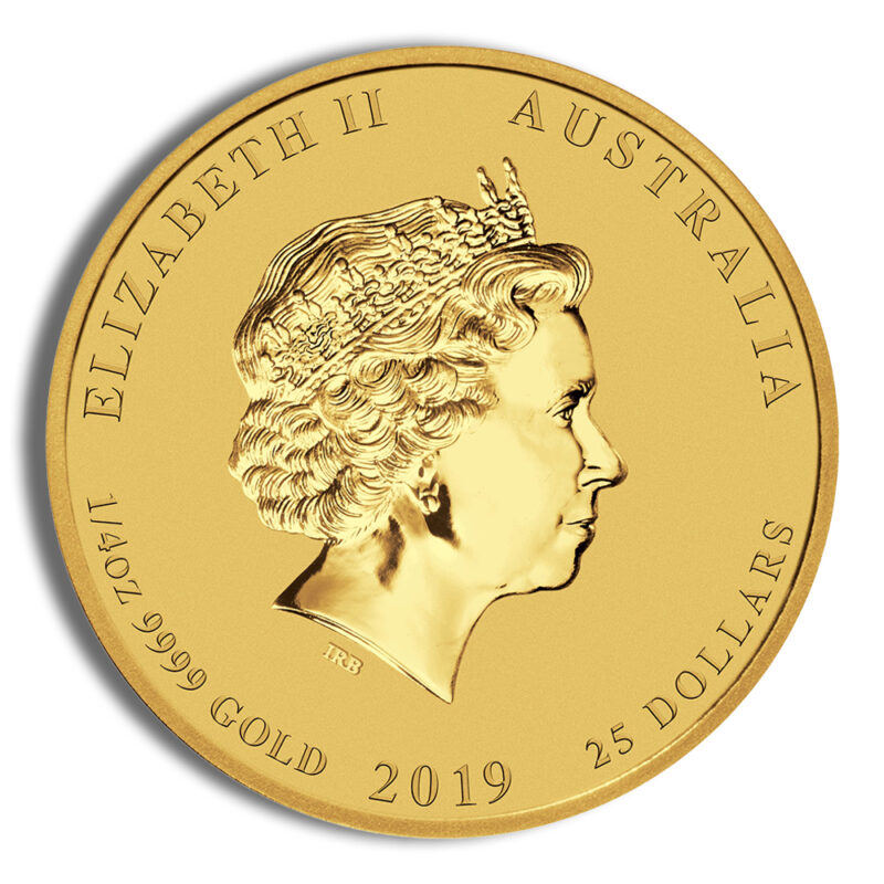 2019 1/4 oz Australia Gold Lunar Pig BU - Series II - Image 2