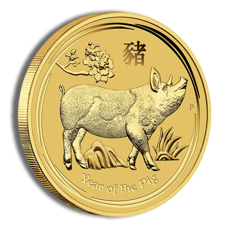 2019 1/4 oz Australia Gold Lunar Pig BU - Series II - Image 3