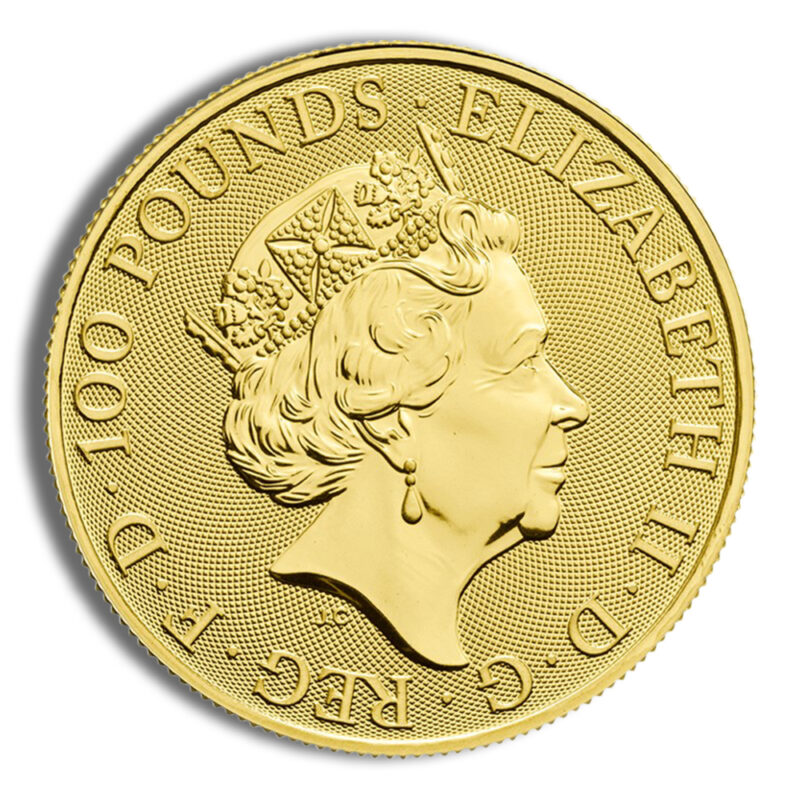 2019 1 oz Great Britain Queen's Beast Gold Coin - Falcon - Image 2